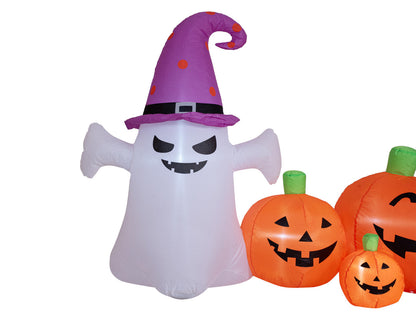 Europalms Halloween Aufblasbare Figur Geist mit Kürbissen, 244cm – Ansicht 3