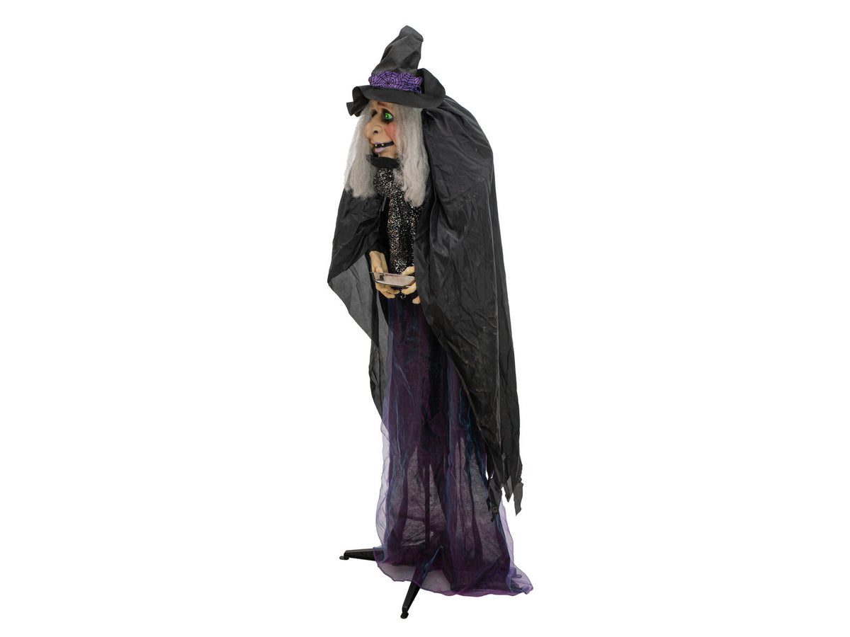 Europalms Halloween Figur Hexe Marie, animiert, 180cm – Ansicht 4