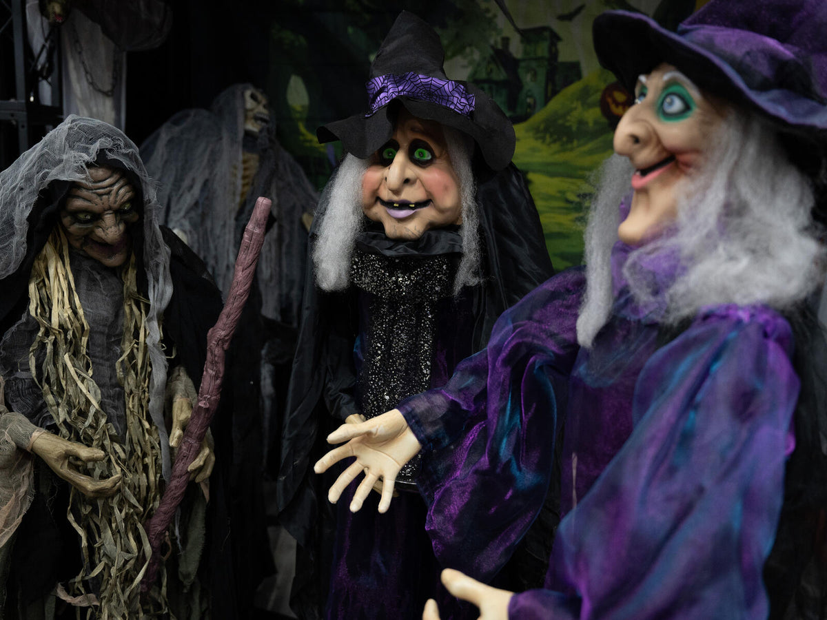 Europalms Halloween Figur Hexe Marie, animiert, 180cm – Ansicht 8