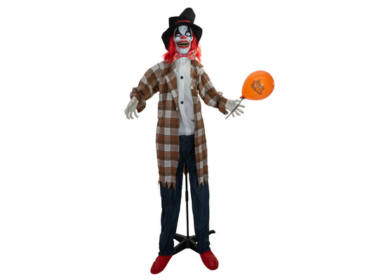 Europalms Halloween Figur Clown Hatty, animiert, 185cm