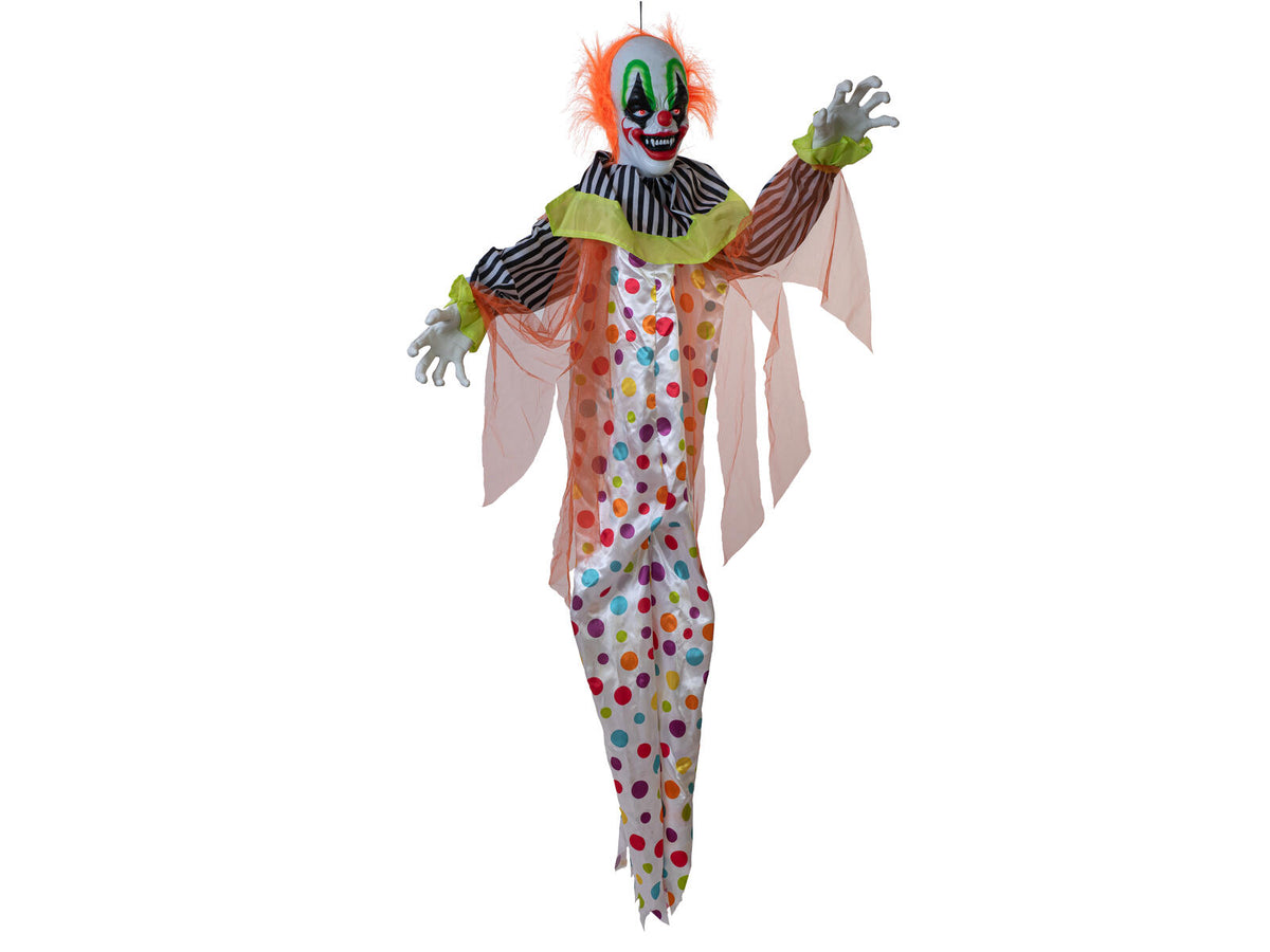 Europalms Halloween Figur Clown Curby, animiert, 155cm