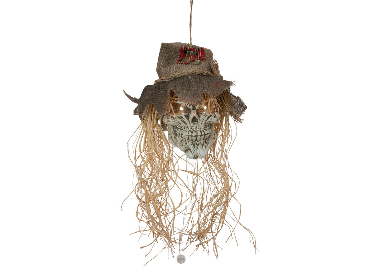 Europalms Halloween Vogelscheuchen-Schädel, 70cm