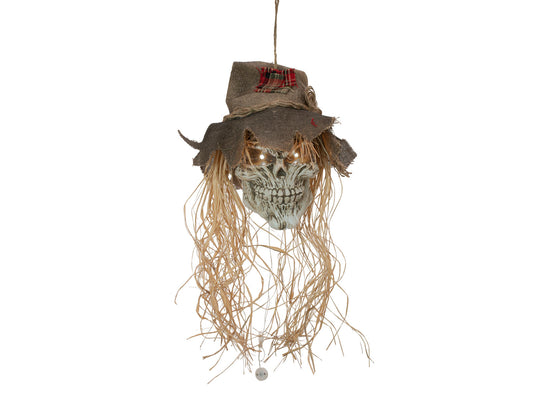 Europalms Halloween Vogelscheuchen-Schädel, 70cm