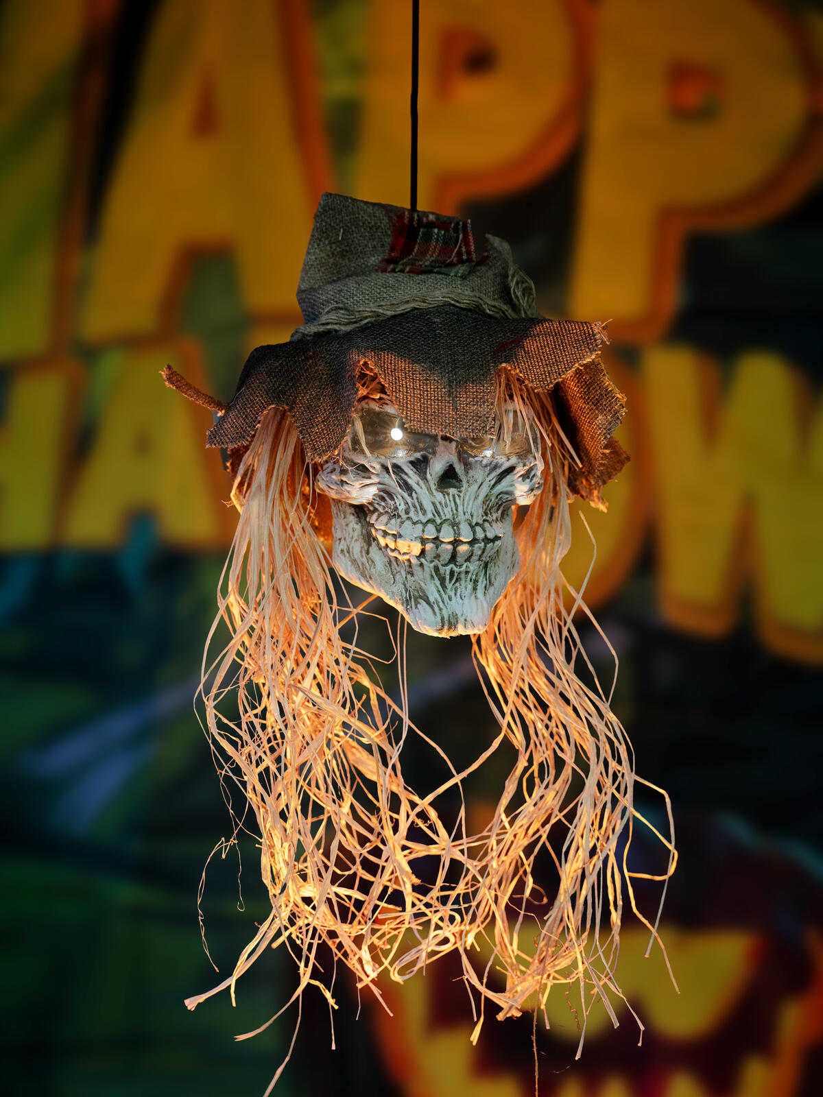 Europalms Halloween Vogelscheuchen-Schädel, 70cm – Ansicht 5