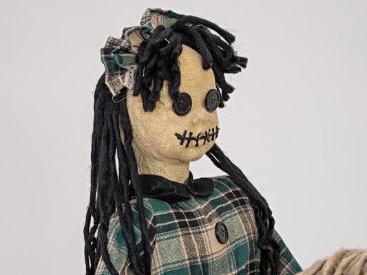Europalms Halloween Figur Mädchen auf Pony, animiert, 90cm – Ansicht 2