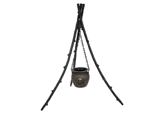 Europalms Halloween Hexenkessel mit Dreibein, animiert, 145cm