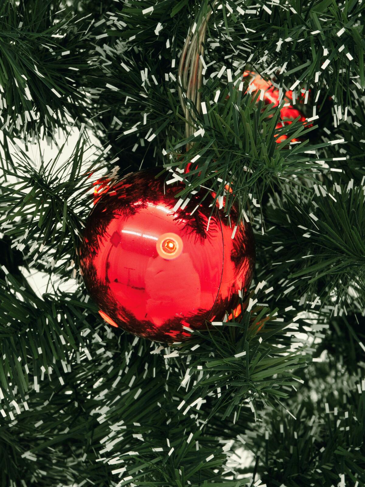 Europalms LED Weihnachtskugel 6cm, rot 6x – Ansicht 2