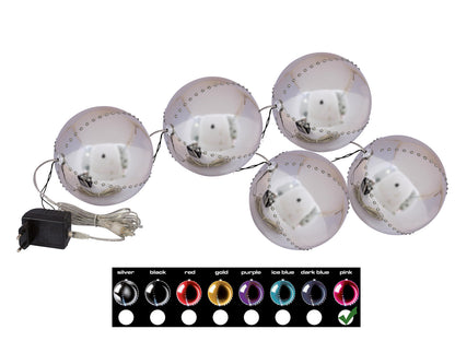 Europalms LED Snowball 8cm, rosa 5x
