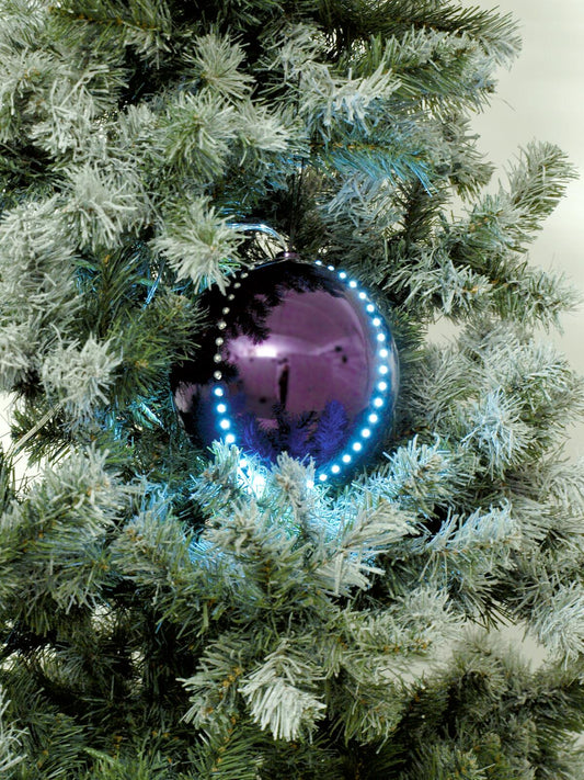 Europalms LED Snowball 15cm, lila – Ansicht 2