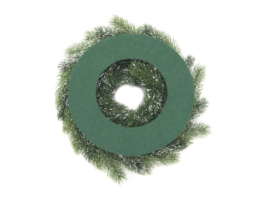 Europalms Tannen-Kranz, beschneit, PE, 45cm – Ansicht 2