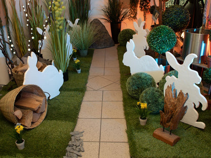 Europalms Silhouette Hase, weiß, 56cm – Ansicht 3