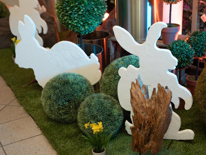 Europalms Silhouette Hase, weiß, 56cm – Ansicht 4