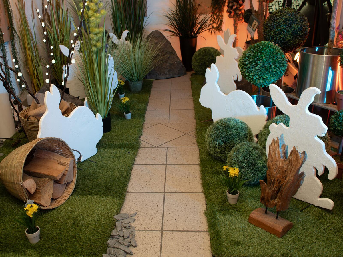 Europalms Silhouette Osterhase, weiß, 60cm – Ansicht 3