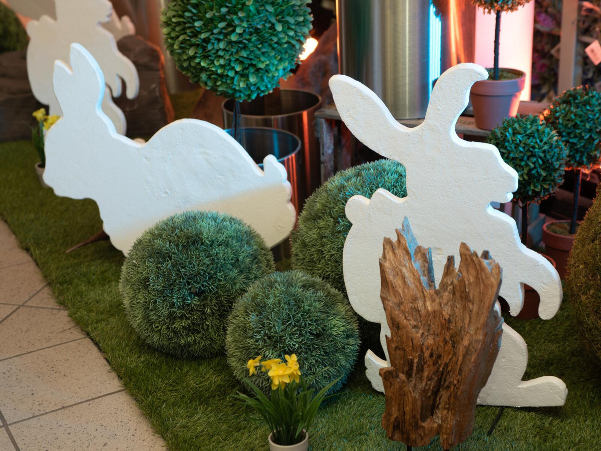 Europalms Silhouette Osterhase, weiß, 60cm – Ansicht 4