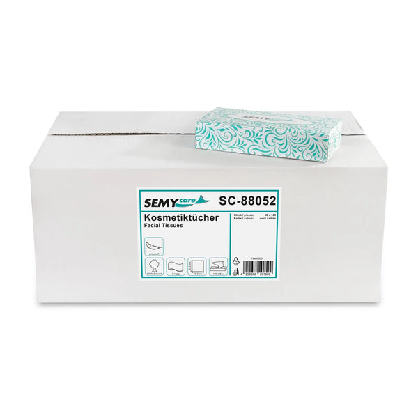 SemyCare Kosmetikboxen, 2-lagig, Zellstoff, 40 Boxen