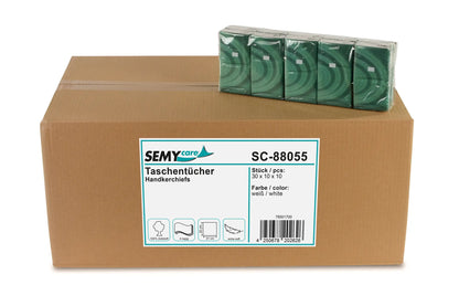 SemyTop Taschentücher, 4-lagig, Zellstoff hochweiß, 30x10 Pack á 10 Stück