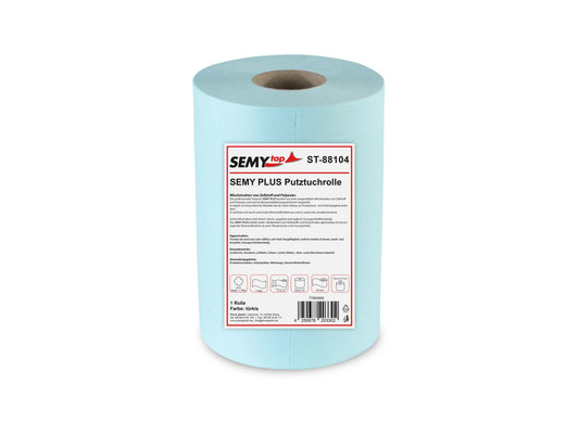 SemyTop Semy Plus Putztuchrolle 29 cm, türkis, 300 Blatt, 1 Rolle