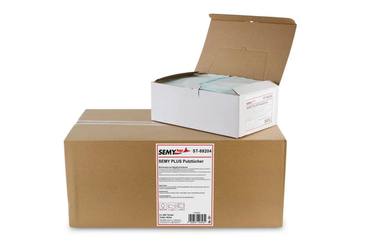 SemyTop Semy Plus Tuch in Spenderbox, türkis, 29 x38 cm, 6x200 Tücher