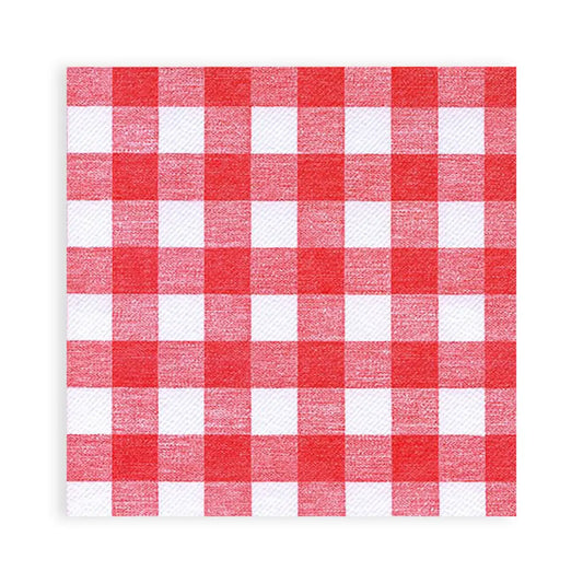 SemyTop Airlaid-Motivservietten "kariert rot", 40 x 40 cm, 1/4-Falz, 16 x 50 Stück