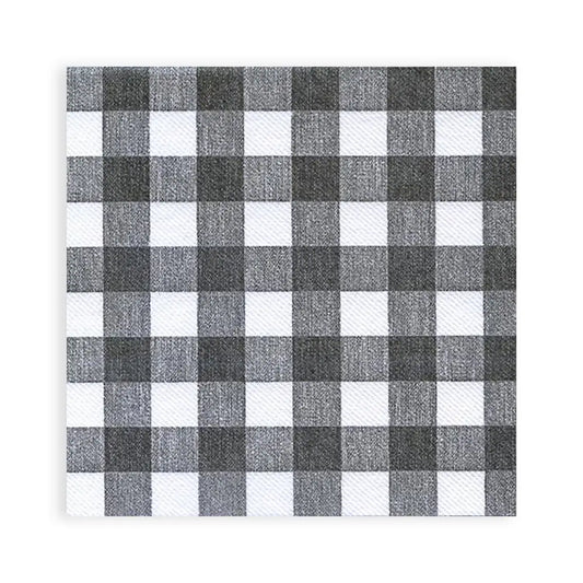 SemyTop Airlaid-Motivservietten "kariert grau", 40 x 40 cm, 1/4-Falz, 16 x 50 Stück