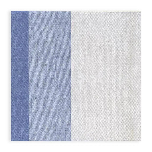 SemyTop Airlaid-Motivservietten "gestreift beige/blau", 44 x 44 cm, 1/4-Falz, 16 x 50 Stück