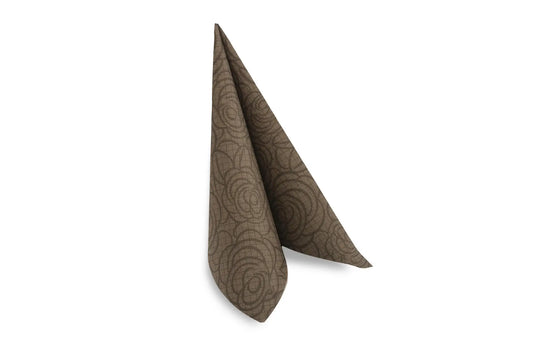 SemyTop Airlaid-Serviette, ROSES, braun, 40 x 40 cm, 1/4 Falz, 16x50 Stück