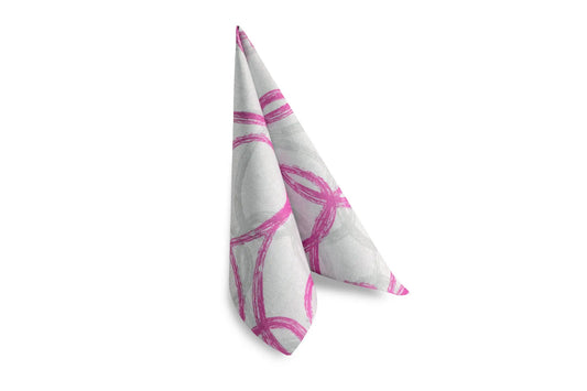 SemyTop Airlaid-Serviette, ORNAMENTS, rosa, 40 x 40 cm, 1/4 Falz, 16x50 Stück