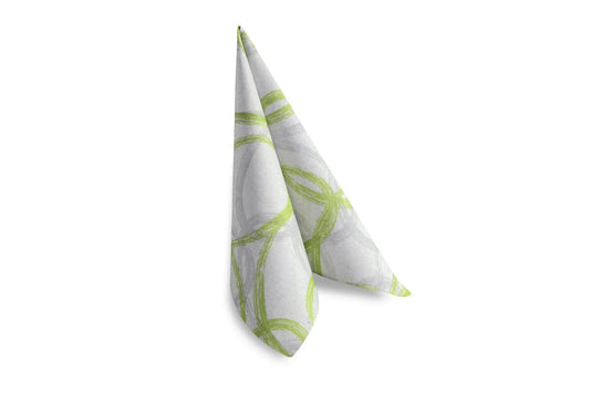 SemyTop Airlaid-Serviette, ORNAMENTS, grün, 40 x 40 cm, 1/4 Falz, 16x50 Stück