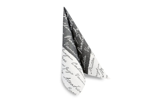 SemyTop Airlaid-Serviette, BODEGA, schwarz, 40 x 40 cm, 1/4 Falz, 16x50 Stück