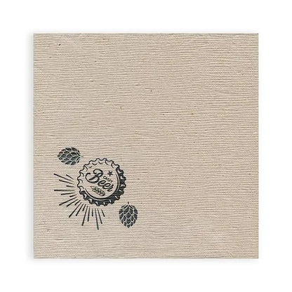 SemyTop Motivservietten "Beer" recycling braun, 40 x 40 cm, 3-lagig, 1/4-Falz, 16 x 50 Stück