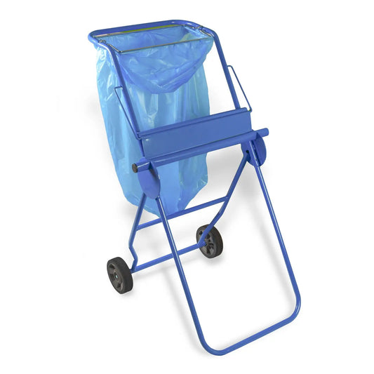 SemyTop Putzrollen-Spender, Bodenständer aus Metall, "all in one" mit Müllsackhalterung für Putztuchrollen bis 40 cm