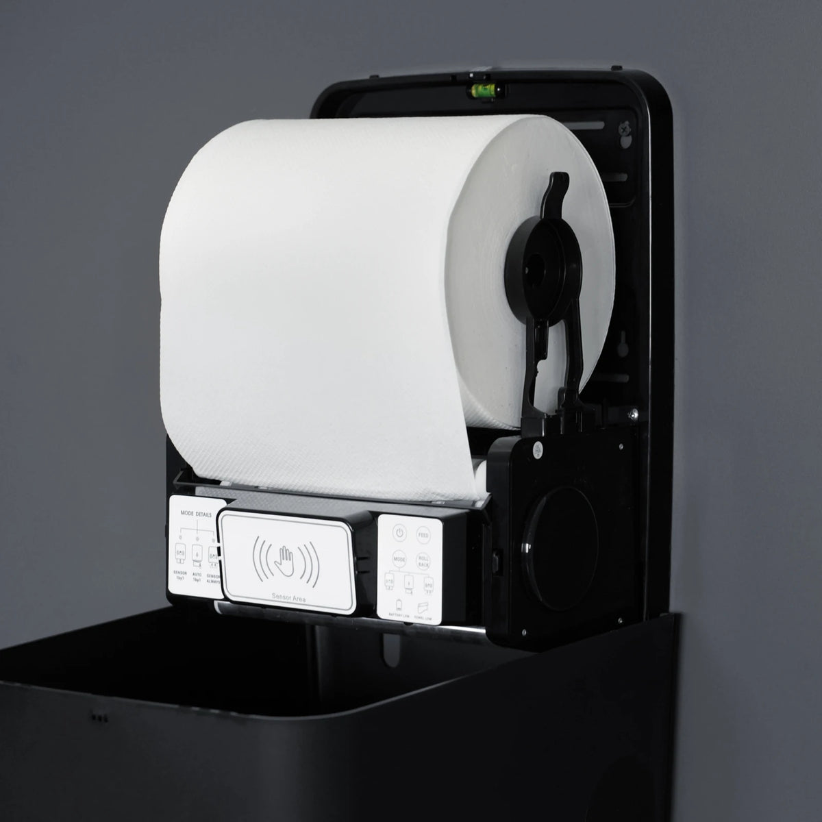 SemyTop Sensor Handtuchrollenspender, schwarz matt