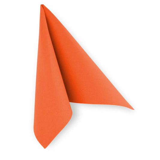 SemyTop Servietten "Point-to-Point", 38 x 38 cm, orange, 1/4-Falz, 16 x 50 Stück