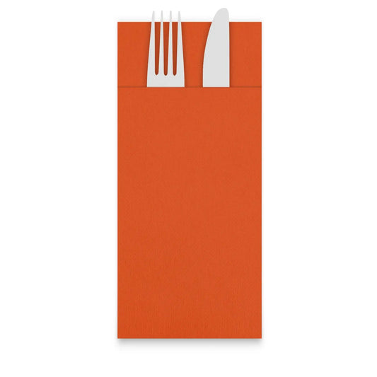 SemyTop Bestecktaschen "Point-to-Point", 32 x 38 cm, orange, 1/8-Falz, 25 x 50 Stück