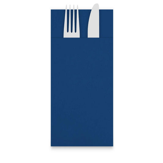 SemyTop Bestecktaschen "Point-to-Point", 32 x 38 cm, dunkelblau1/8-Falz, 25 x 50 Stück