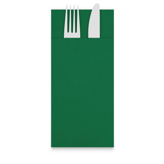 SemyTop Bestecktaschen "Point-to-Point", 32 x 38 cm, dunkelgrün, 1/8-Falz, 25 x 50 Stück