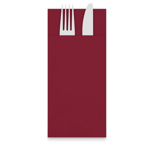 SemyTop Bestecktaschen "Point-to-Point", 32 x 38 cm, bordeaux, 1/8-Falz, 25 x 50 Stück