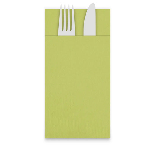 SemyTop Bestecktaschen "Point-to-Point", 39 x 38 cm, kiwi, 1/8-Falz, 20 x 50 Stück