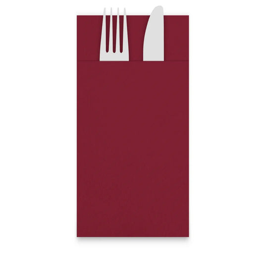 SemyTop Bestecktaschen "Point-to-Point", 39 x 38 cm, bordeaux1/8-Falz, 20 x 50 Stück