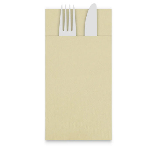 SemyTop Bestecktaschen "Point-to-Point", 39 x 38 cm, creme, 1/8-Falz, 20 x 50 Stück