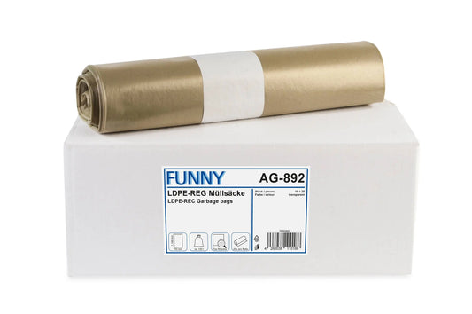 Funny LDPE-Regenerat Müllsäcke, transparent, Typ 60 extra, 120 l, 700 x 1.100 mm, 250 Stück