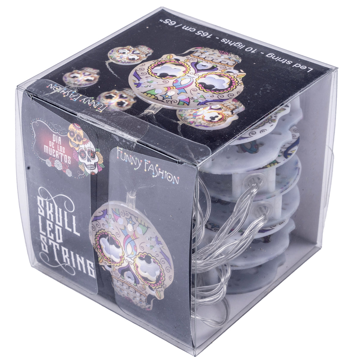 Lichterkette 10 LED Totenköpfe