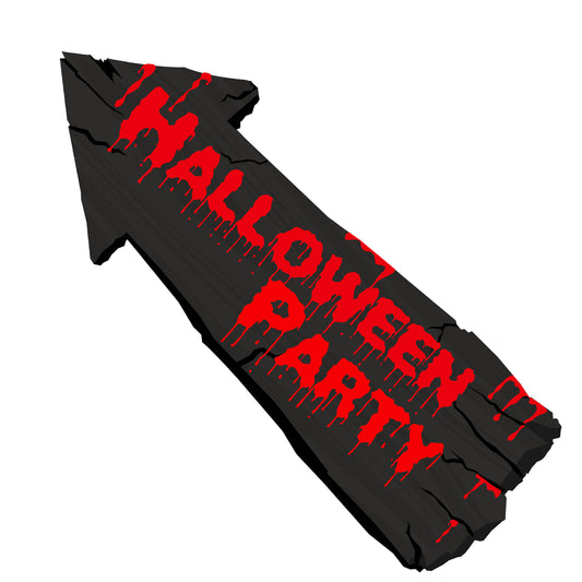 Schild 'Halloween Party'