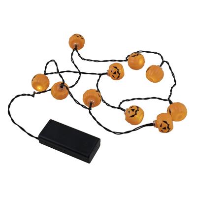 Kürbislichterkette | 100cm | 10 Kürbisse