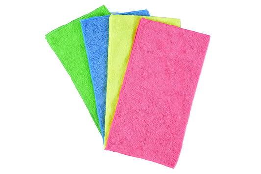 SemyTop Mikrofasertücher 4-farbig zu je 3 Stück vorsortiert, EXTRA, 32x32cm, 25 x 12 Stück