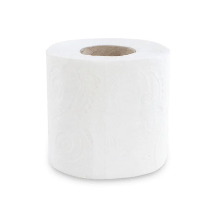 QUICKY Toilettenpapier 3-lagig, 150 Blatt, Zellstoff weiß, 8 x 8 Rollen
