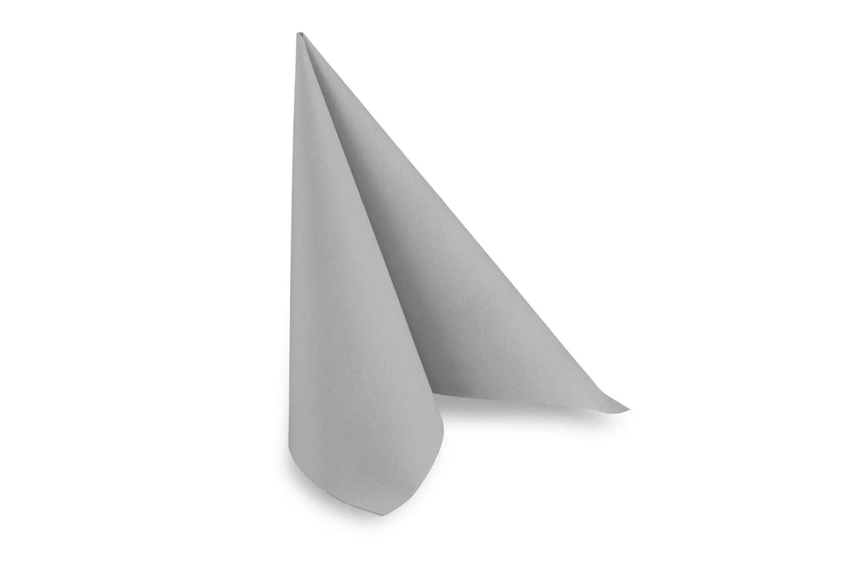 QUICKY Airlaid-Servietten 40 x 40 cm, grau, 1/4-Falz, 16 x 50 Stück