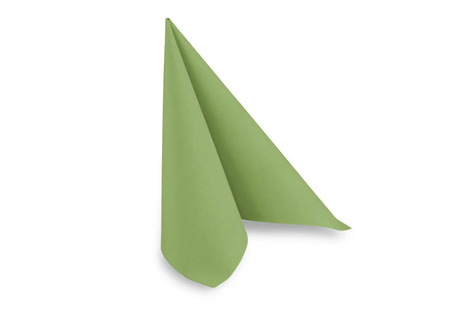 QUICKY Airlaid-Servietten 40 x 40 cm, blattgrün, 1/4-Falz, 16 x 50 Stück