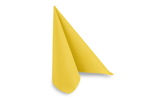 QUICKY Airlaid-Servietten 40 x 40 cm, gelb, 1/4-Falz, 16 x 50 Stück