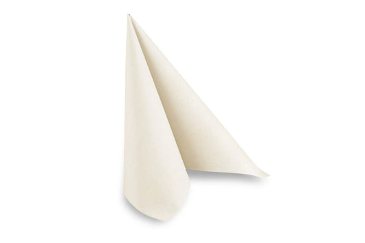 QUICKY Airlaid-Servietten 40 x 40 cm, creme, 1/4-Falz, 16 x 50 Stück